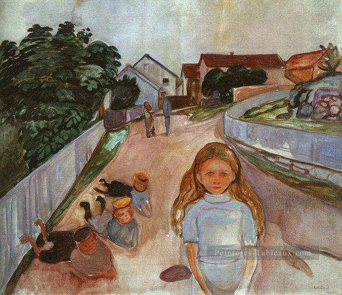 rue dans asgardstrand 1902 Edvard Munch Expressionism Peintures à l'huile